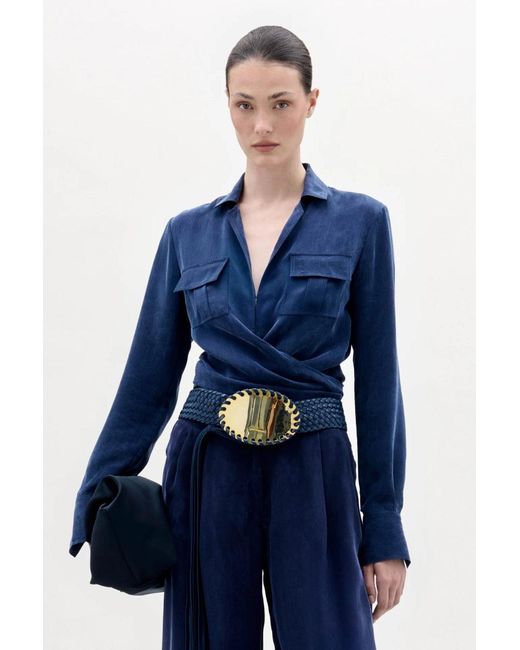 Silvia Tcherassi Blue Caserta Blouse