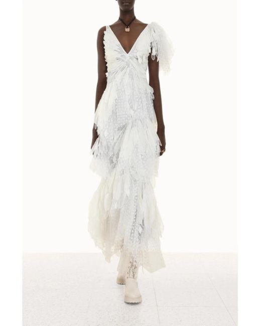 Zimmermann Tulle Rhythmic Fluted Gown in Ivory (White) Lyst