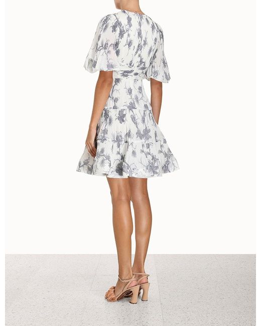 Zimmermann Pleated Mini Dress in White Lyst