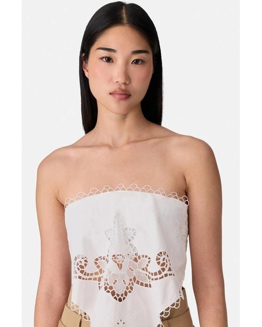 Monse White Scarf Top