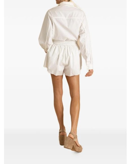 Zimmermann White Daylight Flat Front Short