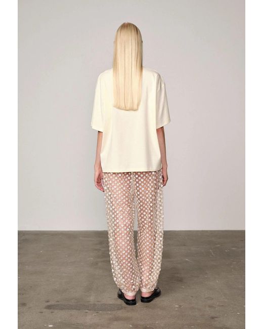 Herskind Natural Nya Pants Embroidered Mesh