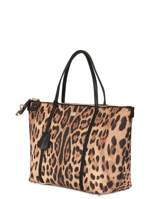 Dolce & Gabbana Multicolor Miss Escape Leopard Print Tote Bag