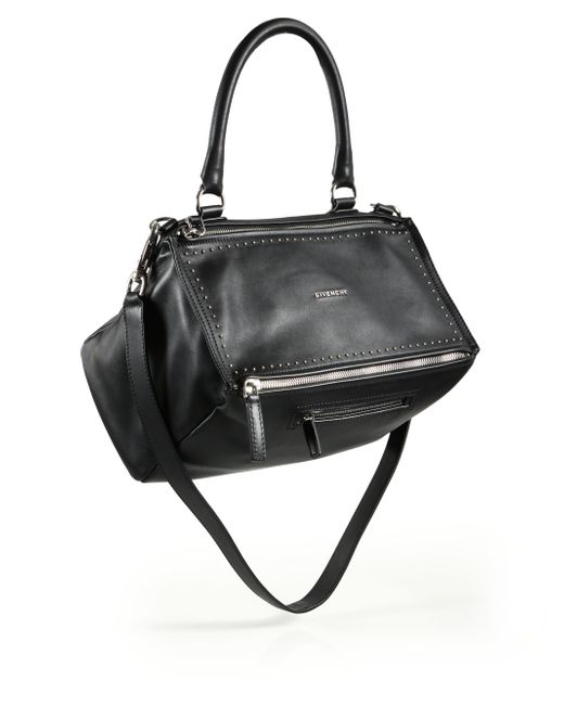 Givenchy Pandora Medium Studded Leather Shoulder Bag in Black | Lyst