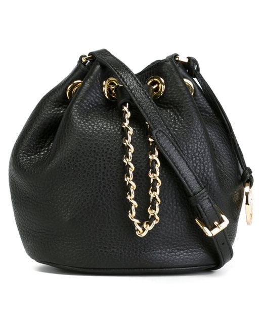 MICHAEL Michael Kors Black Leather Bucket Bag