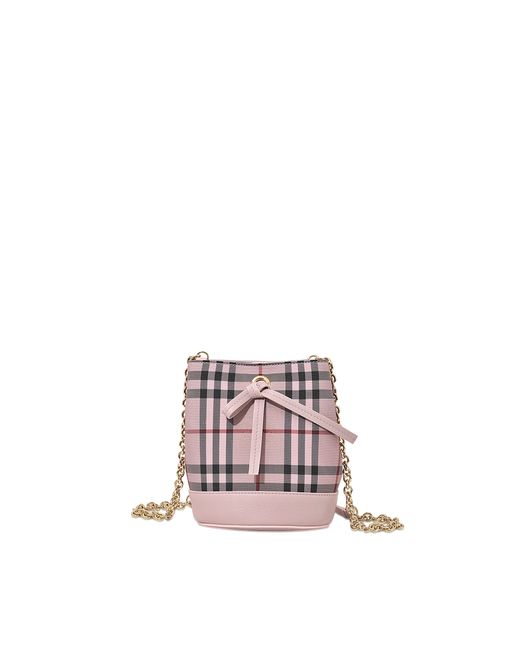 Burberry Pink Mini Bucket Horseferry Bag