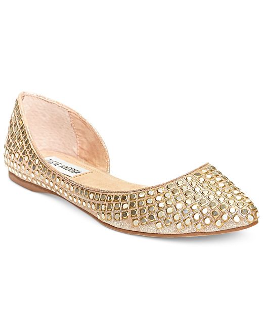 Steve madden top gold flats
