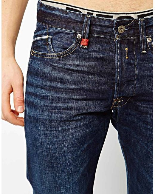Replay Jeans Waitom Straight Fit Dark Wash in Blue for Men | Lyst