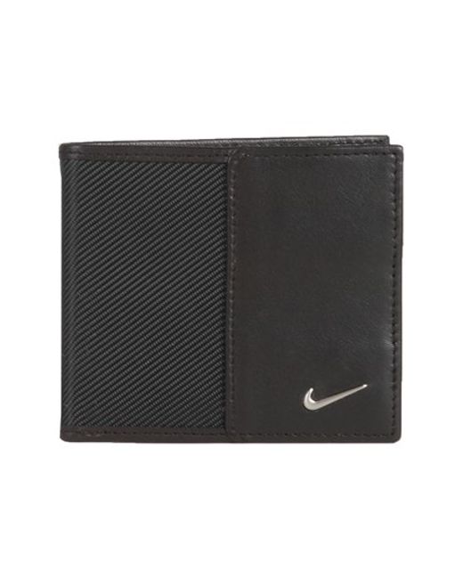 Nike Leather Wallet in Black for Men | Lyst