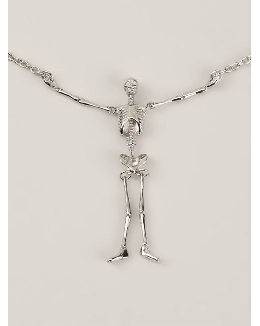 Vivienne Westwood Metallic Skeleton Necklace for men