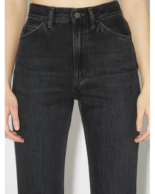 Acne Gray 1977 Regular Fit Jeans Black In Cotton