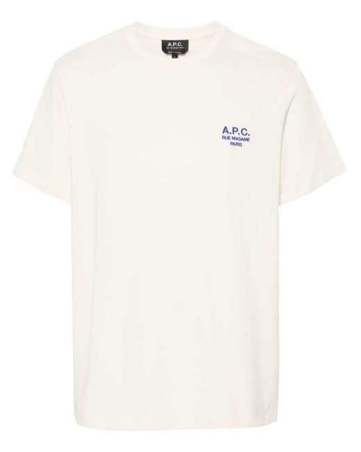 A.P.C. White Raymond T-shirt Men Black In Cotton