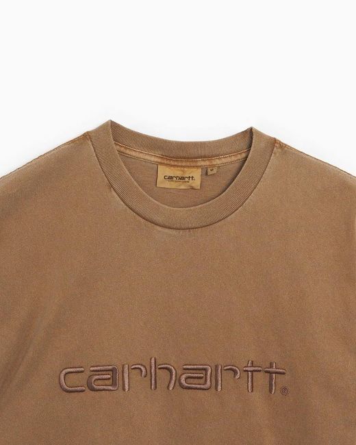 Carhartt Duster Ts-hirt Men Brown In Cotton