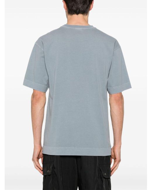 Dries Van Noten Blue Oversized T-shirt Grey In Cotton for men