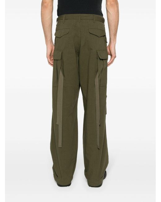 Sacai Green Ripstop Cargo Pants for men
