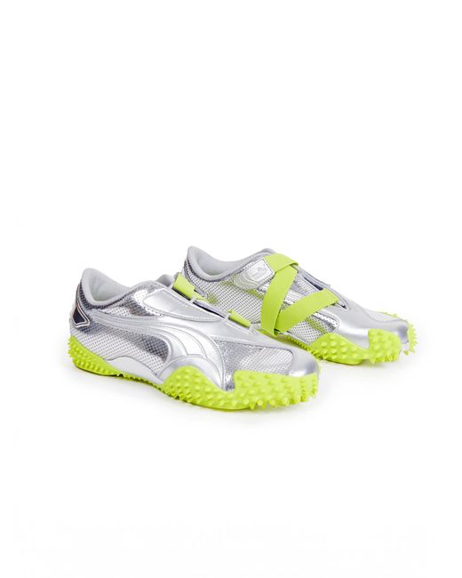 OTTOLINGER Green Mostro Sneakers Silver In Leather