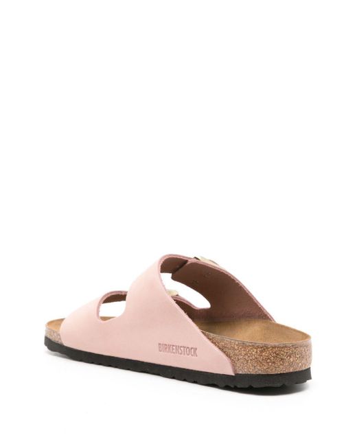 Birkenstock Pink Arizona Soft, Nubuck Leather Shoes