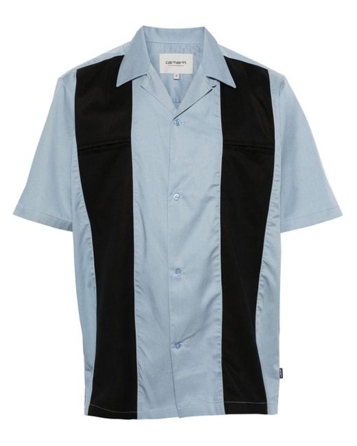 Carhartt Durango S/s Shirt Blue/black In Cotton