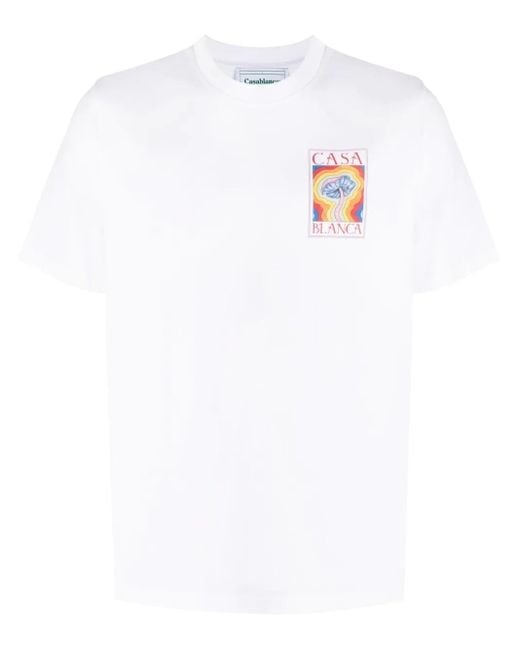 CASABLANCA White Mind Vibrations T-shirt for men