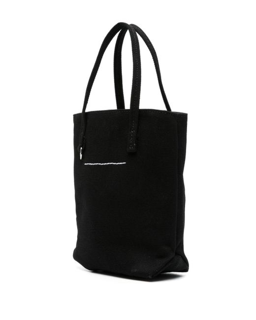 MM6 by Maison Martin Margiela Mini Shopping Bag Black In Canvas