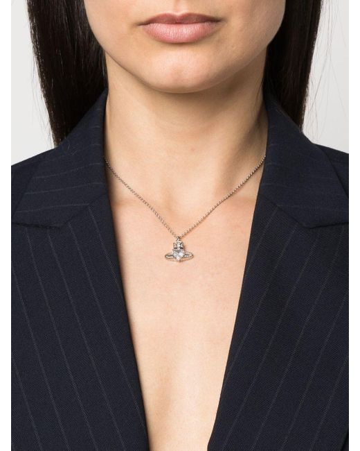正品出售】Vivienne Westwood ARIELLA PENDANT NECKLACE 吊墜黃銅水晶項鍊, 名牌, 飾物及配件-  Carousell