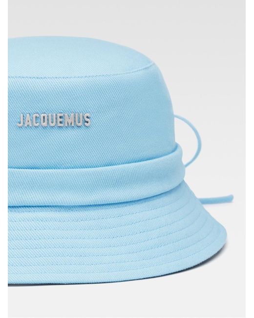 Jacquemus Le Bob Gadjo Bucket Hat Blue In Cotton