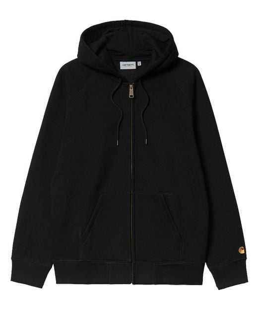 Carhartt Hooded Chase Jacket Men Black In Cotton