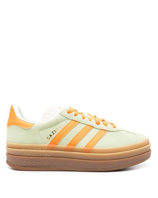Adidas Originals Gazelle Bold W Sneakers Green In Leather
