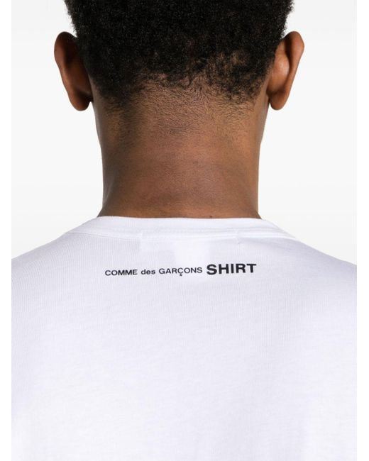 Comme des Garçons Back Print T-shirt Men White In Cotton