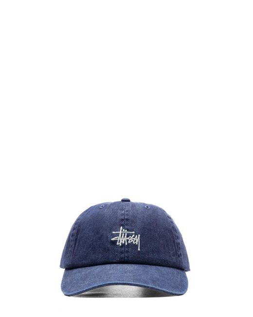 Stussy Blue Washed Stock Cap Navy In Cotton