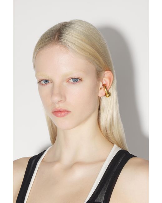 Jean Paul Gaultier Natural The Gold-tone Piercing Earring Golden In Brass