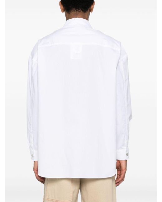 Jacquemus La Chemise Ches Longue Shirt White In Cotton