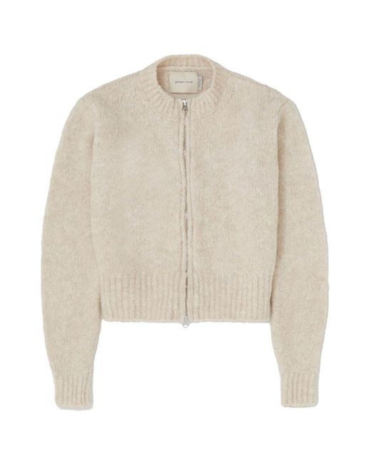 Paloma Wool White 1 Besito Zip Sweater Ecru In Wool