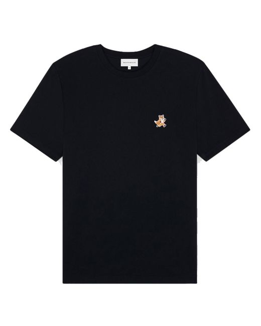 Maison Kitsuné Speedy Fox Patch T-shirt Black In Cotton for men