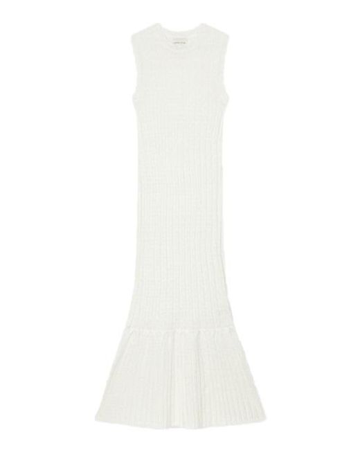 Loulou Studio White Molino Long Dress Ivory