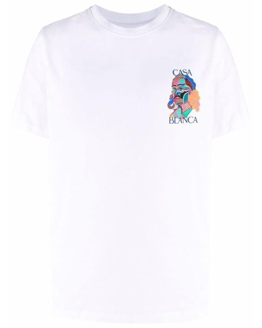 CASABLANCA White Masao San Print T-shirt for men