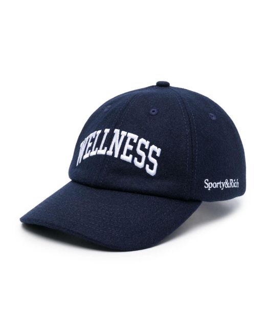 Sporty & Rich Blue Wellness Wool Baseball Cap