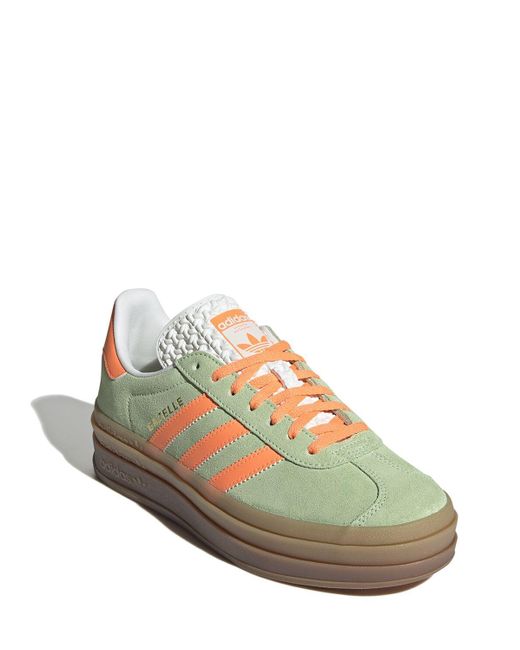 Adidas Originals Gazelle Bold W Sneakers Green In Leather
