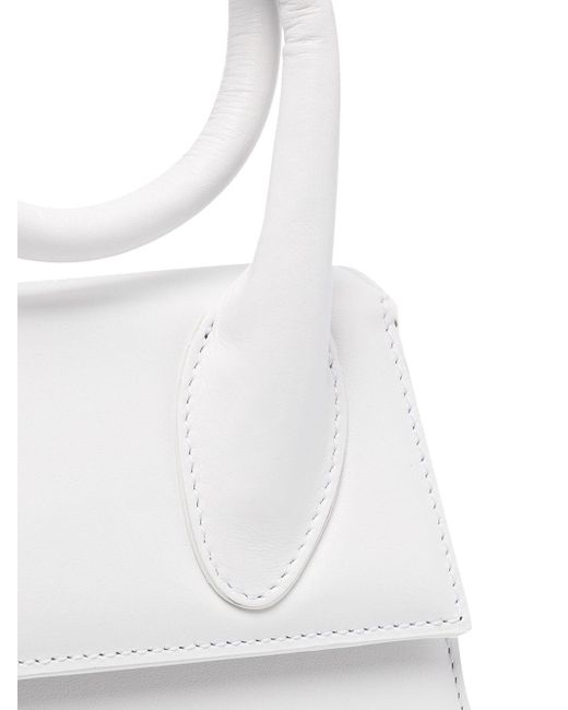 Jacquemus Le Chiquito Noeud Bag White In Leather