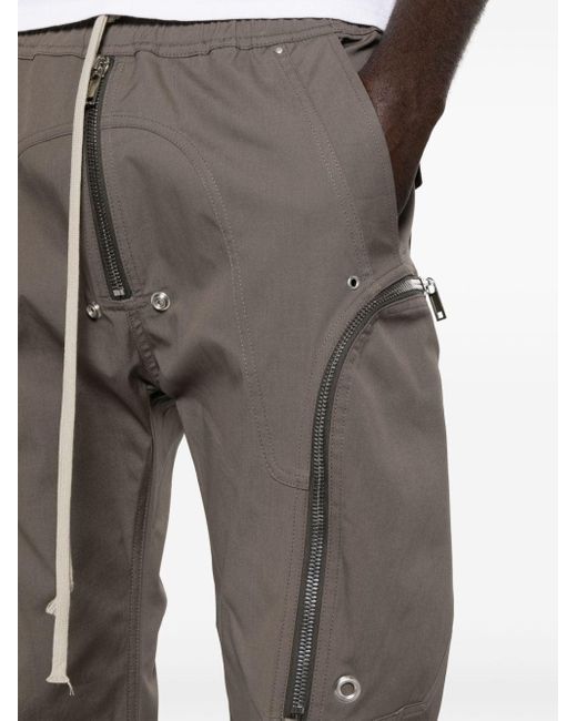 Rick Owens Gray Bauhaus Cargo Trousers Dust In Cotton for men