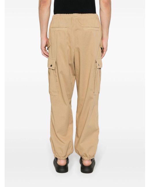 Dries Van Noten Natural Cargo Trousers Beige In Polyester for men