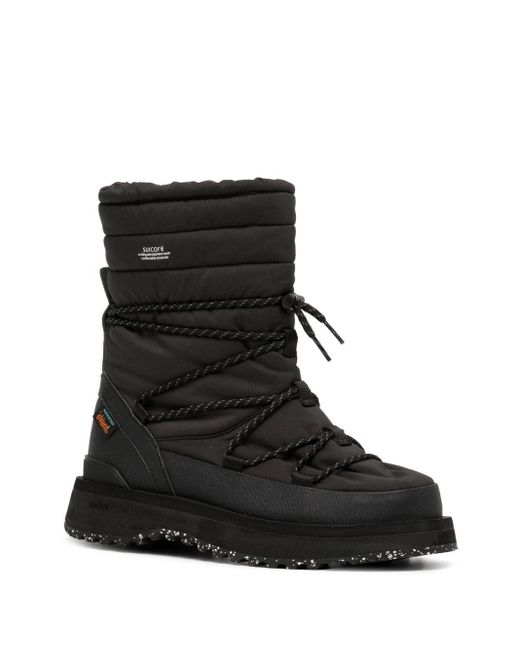 Suicoke Bower Quilted Snow Boots in Black | Lyst