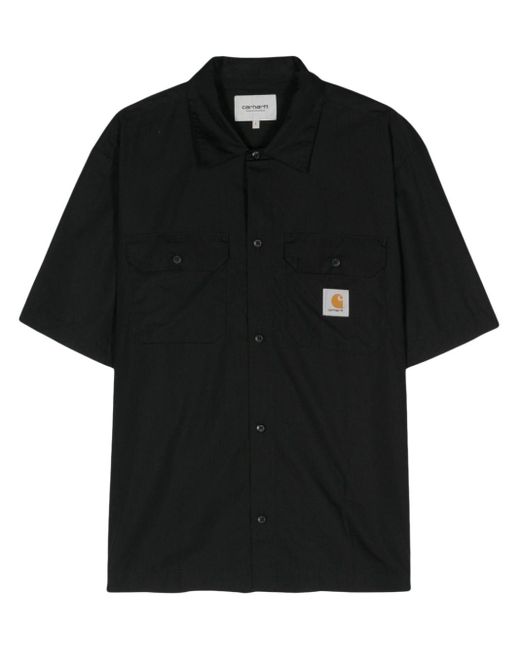 Carhartt Black Craft Logo-Patch Shirt for men