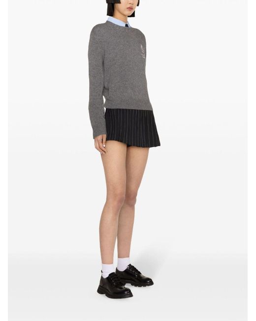 Sporty & Rich Gray Crown Cashmere Jumper