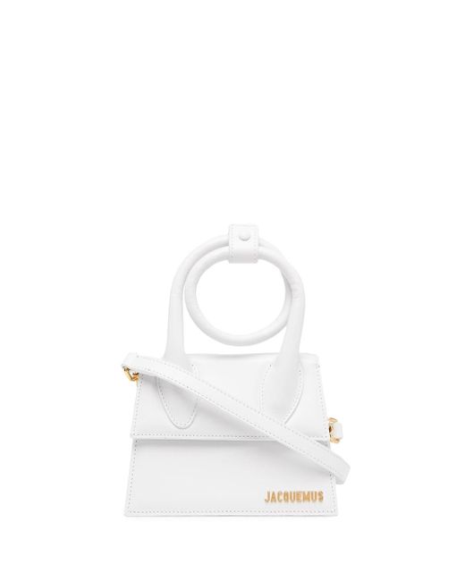 Jacquemus Le Chiquito Noeud Bag White In Leather