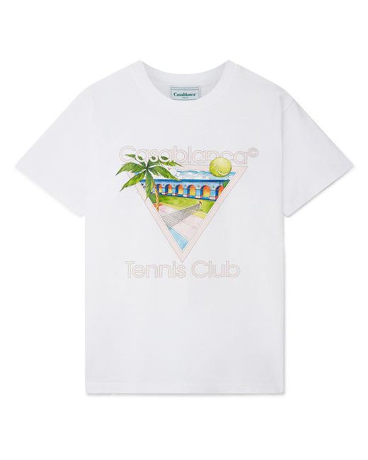 Casablancabrand Tennis Club Icon T-shirt White In Cotton