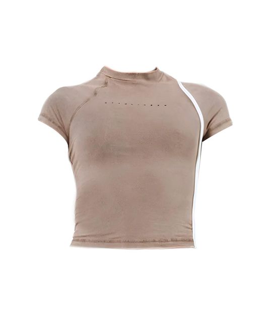 OTTOLINGER Gray Decostructed Top Light Brown In Cotton
