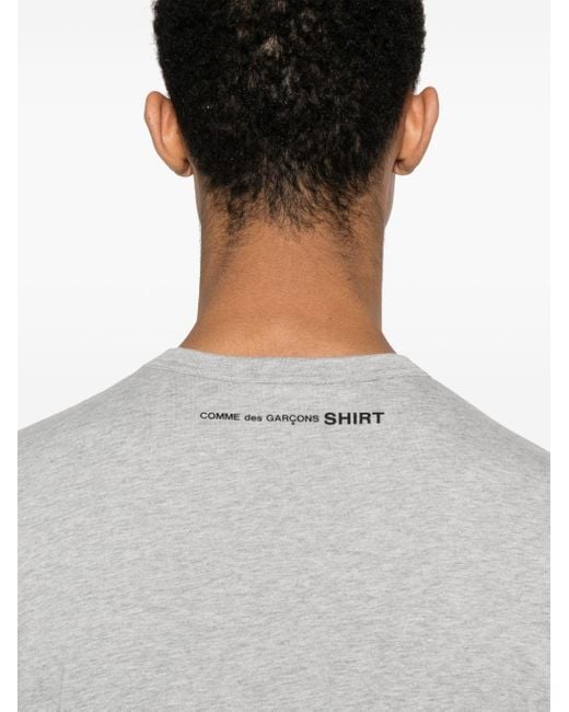 Comme des Garçons Black Back Print T-shirt Men Grey In Cotton