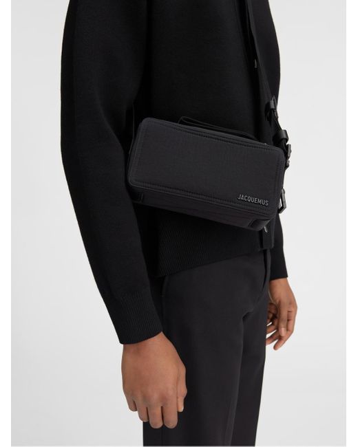 Jacquemus Le Cuerda Horizontal Bag Black In Leather