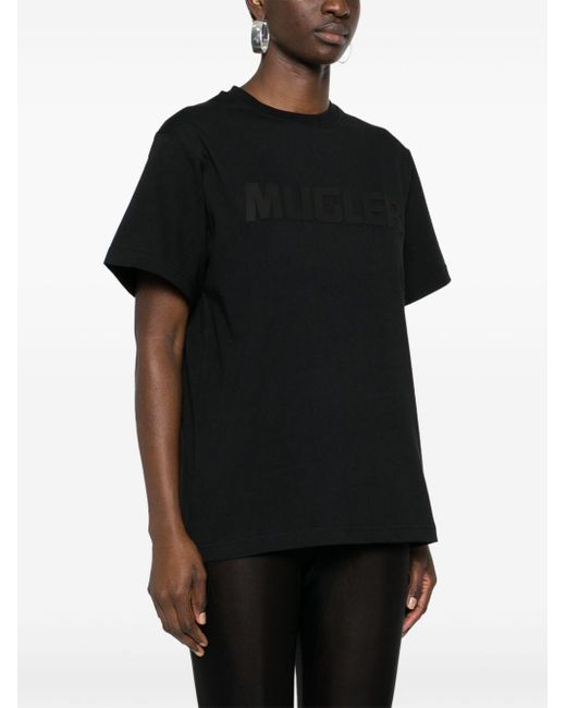 Mugler Black T-Shirt With Print
